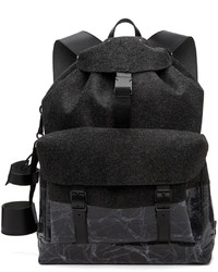 Maison Margiela Black Felt Backpack