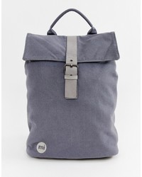 Mi-pac Canvas Fold Top Backpack In Charcoal