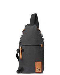 Loewe Eyenature Leather Trimmed Canvas Backpack