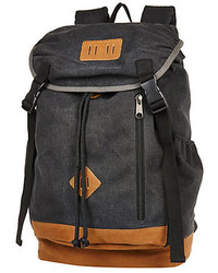 River Island Grey Canvas Backpack