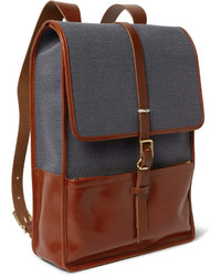 Miansai Harbour Canvas And Leather Backpack
