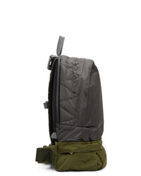 Sacai Khaki And Grey Porter Edition Nylon Backpack