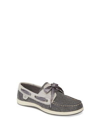 Charcoal Canvas Boat Shoes