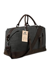 Charcoal Canvas Duffle Bag