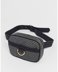 New Look Belt Bag In Black Pattern