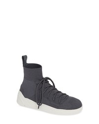Charcoal Canvas High Top Sneakers