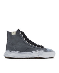 Miharayasuhiro Black Over Dyed Og Sole Peterson High Sneakers