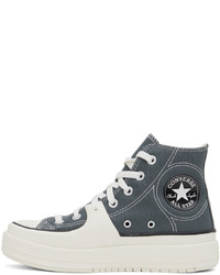 Converse Gray White Chuck Taylor Construct Sneakers
