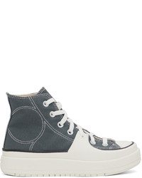 Converse Gray White Chuck Taylor Construct Sneakers