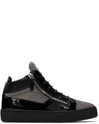 Giuseppe Zanotti Black Grey Kriss Sneakers
