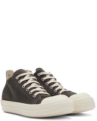 Rick Owens DRKSHDW Grey License Plate Low Sneakers