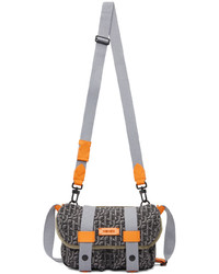 Kenzo Grey Orange Jacquard Belt Bag