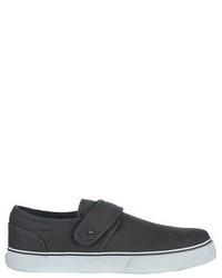 Charcoal Canvas Slip-on Sneakers