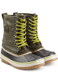 Charcoal Canvas Snow Boots