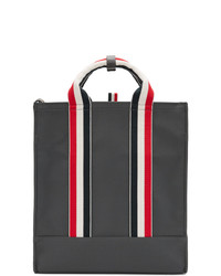Thom Browne Grey Unlined Canvas Tote Bag