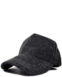 ChicNova Grey Wool Blended Baseball Cap With Wide Arched Brim
