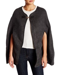 14th Union Faux Leather Trimmed Toggle Cape