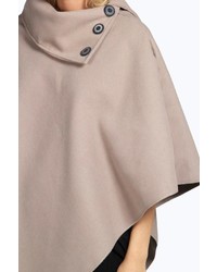 Boohoo Julia Cape With Buttons