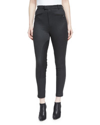 ATM Anthony Thomas Melillo Cropped High Rise Riding Pants Charcoal