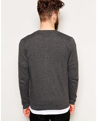 Asos Brand Sweater With Button Neck In Cotton
