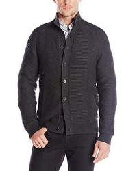 Calvin Klein Cotton Acrylic Engineered Ribbed Cardigan Sweater