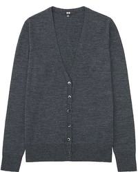 Uniqlo Extra Fine Merino Wool V Neck Cardigan