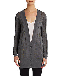 French Connection Studded Long Cardigan