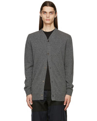 Comme Des Garcons SHIRT Grey Knit Lambswool Cardigan