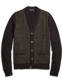 Brooks Brothers Harris Tweed Button Front Cardigan