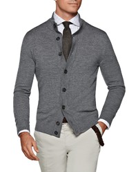 Suitsupply Slim Fit Wool Cardigan Sweater