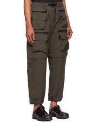 South2 West8 Gray Polyester Cargo Pants