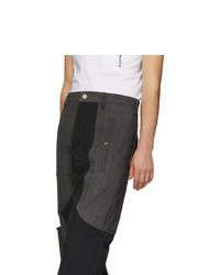 Diesel Red Tag Grey And Black A Cold Wall Edition T Stain Contrast Cargo Trousers