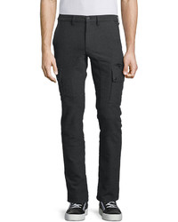 Belstaff Keating Cotton Stretch Flannel Cargo Pants Charcoal