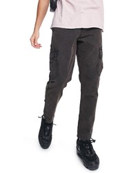 ASOS DESIGN Tapered Canvas Cargo Pants In Black At Nordstrom