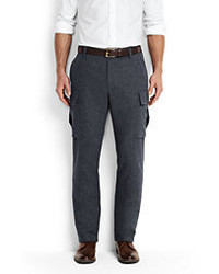 Lands' End Utility Fit Wool Cargo Pants Forest Night