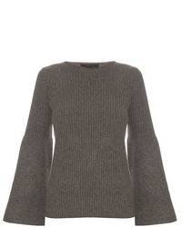 The Row Atilia Cashmere Flared Sleeve Sweater