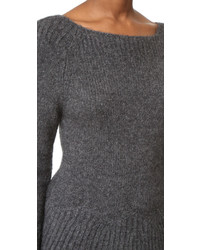 TSE Cashmere Bateau Peplum Cashmere Sweater