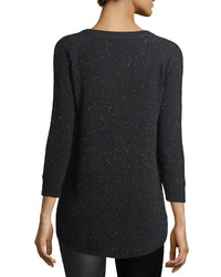 ATM Anthony Thomas Melillo Donegal Round Neck Speckled Cashmere Sweater