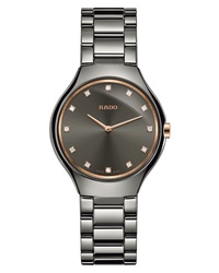 Rado True Thinline Diamond Ceramic Bracelet Watch