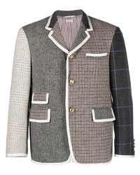 Thom Browne Contrast Panel Single Breasted Blazer