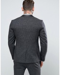 Religion Skinny Suit Jacket In Check
