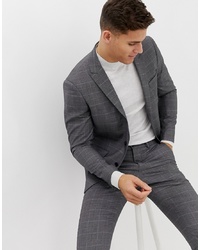 Lindbergh Suit Jacket In Grey Check