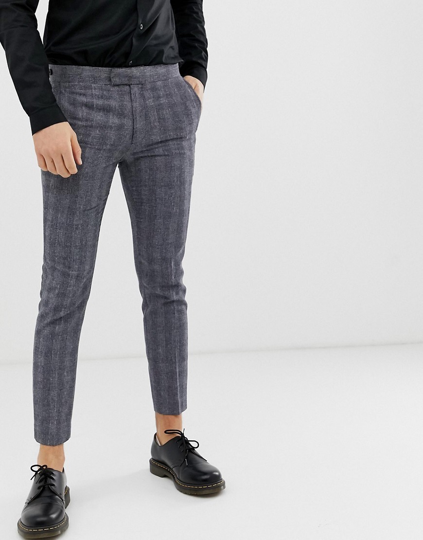 Navy Skinny Stretch Cropped Trousers | New Look