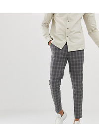 ASOS DESIGN Tall Tapered Smart Trouser In Grey Check