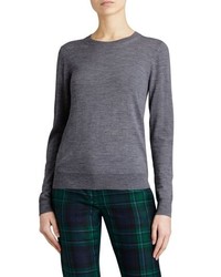 Charcoal Check Crew-neck Sweater