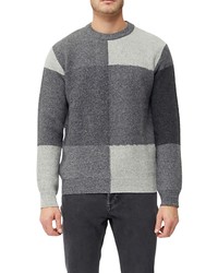 French Connection Patchwork Check Wool Blend Sweater