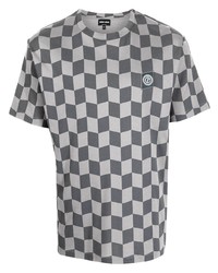 Giorgio Armani Cube Check Crewneck T Shirt