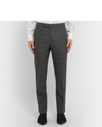 Kingsman Grey Slim Fit Prince Of Wales Checked Wool Suit Trousers