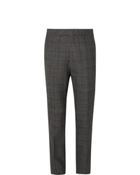 Kingsman Grey Slim Fit Prince Of Wales Checked Wool Suit Trousers
