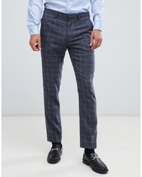 Burton Menswear Skinny Fit Suit Trouser In Window Pane Grey